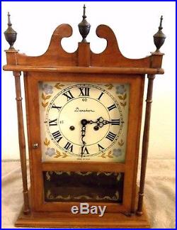 Daneker Pillar Scroll Mantel Clock Westminster Chime Works Perfectly with Key