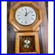 Daniel Dakota Oak Wood Schoolhouse Regulator Wall Clock Westminster Chime Quartz