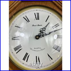 Daniel Dakota Oak Wood Schoolhouse Regulator Wall Clock Westminster Chime Quartz