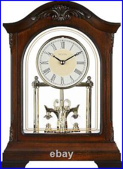 Decorative Chiming Clock with Walnut Finish Westminster Melody Solid Wood