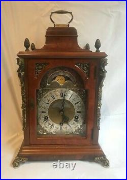 Dutch Bracket Clock. Westminster Chimes. Lunar Dial. John Warmink 20th Century