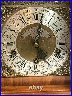 Dutch Bracket Clock. Westminster Chimes. Lunar Dial. John Warmink 20th Century