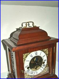 Dutch Christiaan Huygens Westminster 8 day bracket clock, Moonphase, 5 hammers