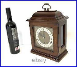 ELLIOTT LONDON Mahogany Bracket Clock Westminster Chime AUTOMATIC NIGHT SILENCER