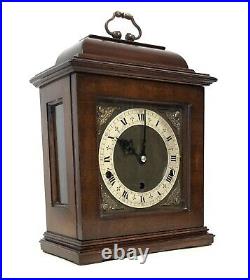 ELLIOTT LONDON Mahogany Bracket Clock Westminster Chime AUTOMATIC NIGHT SILENCER