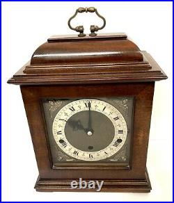 ELLIOTT LONDON Mahogany Bracket Clock Westminster Chime AUTOMATIC NIGHT SILENCER