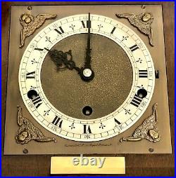 ELLIOTT LONDON Mahogany Bracket Clock Westminster Chime AUTOMATIC NIGHT SILENCER