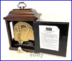 ELLIOTT LONDON Mahogany Bracket Clock Westminster Chime AUTOMATIC NIGHT SILENCER