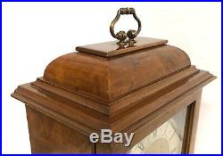 ELLIOTT LONDON Walnut Bracket Clock Westminster Whittington Chime NIGHT SILENCER