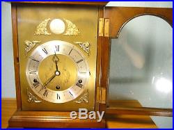ELLIOTT Three Train Mantel Mahogany Westminster & Whittington Chimes Clock