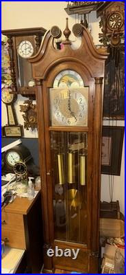 Early 1970's Colonial 5 Tube Grandfather Clock Early 1970's Colonial 5 Tube Grandfather Clock