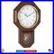 Elegant 17.5 Walnut Pendulum Wall Clock with Westminster Chime for Home Office
