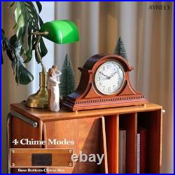 Elegant Grandfather Mantel Clock with Chime Vintage Battery Operated Decor Elegant Grandfather Mantel Clock with Chime Vintage Battery Operated Decor