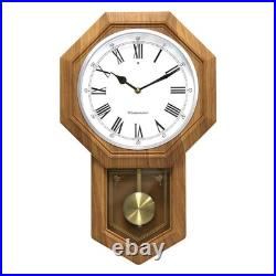 Elegant Wood Grain Pendulum Clock with Westminster Chime for Home & Office