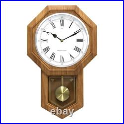 Elegant Wood Grain Pendulum Clock with Westminster Chime for Home & Office