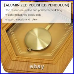Elegant Wood Grain Pendulum Clock with Westminster Chime for Home & Office