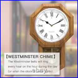 Elegant Wood Grain Pendulum Clock with Westminster Chime for Home & Office Elegant Wood Grain Pendulum Clock with Westminster Chime for Home & Office