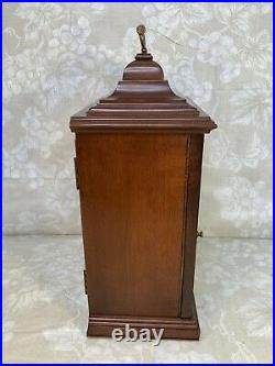 Elliott Bracket Clock Mahogany Case Westminster & Whittington Chimes Runs Strike