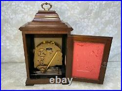 Elliott Bracket Clock Mahogany Case Westminster & Whittington Chimes Runs Strike