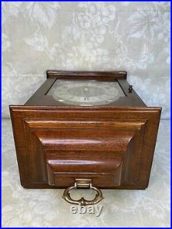 Elliott Bracket Clock Mahogany Case Westminster & Whittington Chimes Runs Strike