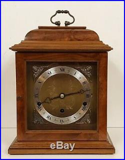 Elliott Burl Walnut Westminster, Whittington Chiming Mantle Clock Night Silent
