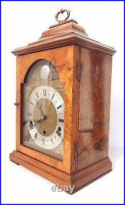 Elliott Burr Walnut Westminster Whittington Chiming Bracket Clock