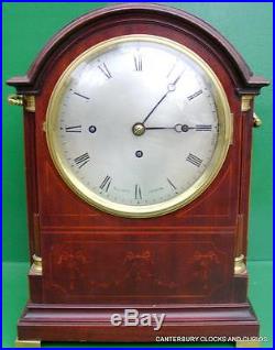 Elliott London English Triple Fusee 8 Day Westminster Chimes Bracket Clock