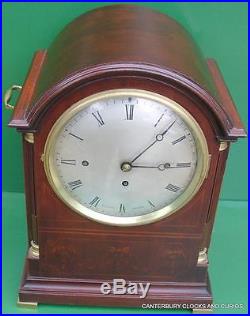 Elliott London English Triple Fusee 8 Day Westminster Chimes Bracket Clock