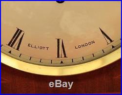 Elliott London Triple Fusee 8 Day Westminster Chimes Mahogany Bracket Clock