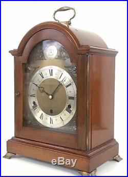 Elliott Mahogany Cased Mantle Clock Westminster, Whttington Chimes Night Silent
