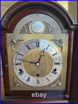 Elliott of London Bracket Clock Burr Walnut Westminster Whittington Chime