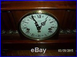 Emperor Chiming Mantel Clock Westminster Chime in Wood Cabinet with Claw Feet