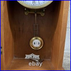 Emperor German Made Oak Wood Wall Clock Westminster Chime Not Running