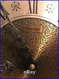 Emperor Westminster Franz Herme Chime Mantle Carriage Clock WithMoon Dial #341-020
