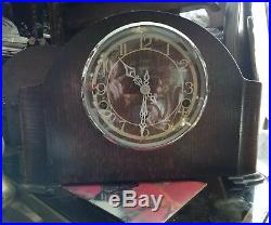 Enfield Westminster chime mantle clock with key. 1930s ENWES1