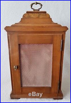 English Mantel Clock Elliott Westminster Whittington Chime Walnut Auto Silent