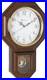 Essex Faux Wood Pendulum Wall Clock with Westminster Chime 17.5 x 11.25