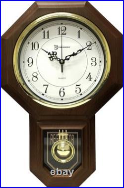 Essex Westminster Chime Pendulum Wall Clock, Walnut