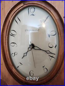 Ethan Allen Mantle Chime Clock Pine Westminster Late 90's All Original Paperwork