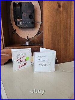 Ethan Allen Mantle Chime Clock Pine Westminster Late 90's All Original Paperwork