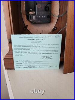 Ethan Allen Mantle Chime Clock Pine Westminster Late 90's All Original Paperwork