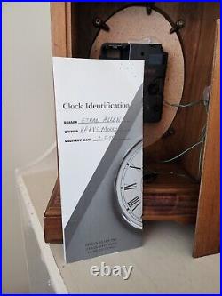 Ethan Allen Mantle Chime Clock Pine Westminster Late 90's All Original Paperwork