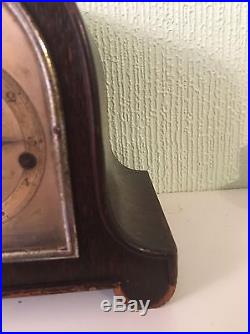 Extremely Rare Oak Cased Miniature Gustav Becker Westminster Chime Clock