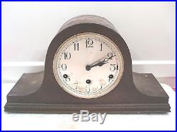 FHS German Oak Napoleon Case Westminster Chimes Mantle Clock 9H 16W 6D