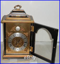 Fine Chinoiserie Elliott English Bracket Clock Westminster Chime+ London Working