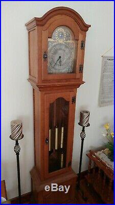 FRANZ HERMLE & SONS OAK Grandfather Clock with Westminster Chime