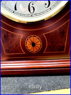 FRANZ HERMLI 340-020A BARISTER MAHOGANY CLOCK WithWESTMINSTER CHIME