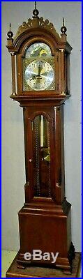 Fine Colonial 3 Weight Valley Forge Grandfather Clock Westminster Chime Working