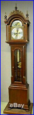 Fine Colonial 3 Weight Valley Forge Grandfather Clock Westminster Chime Working