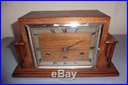 Fine Example Of An Art Deco Hermle Westminster Chiming Mantle Clock (working)